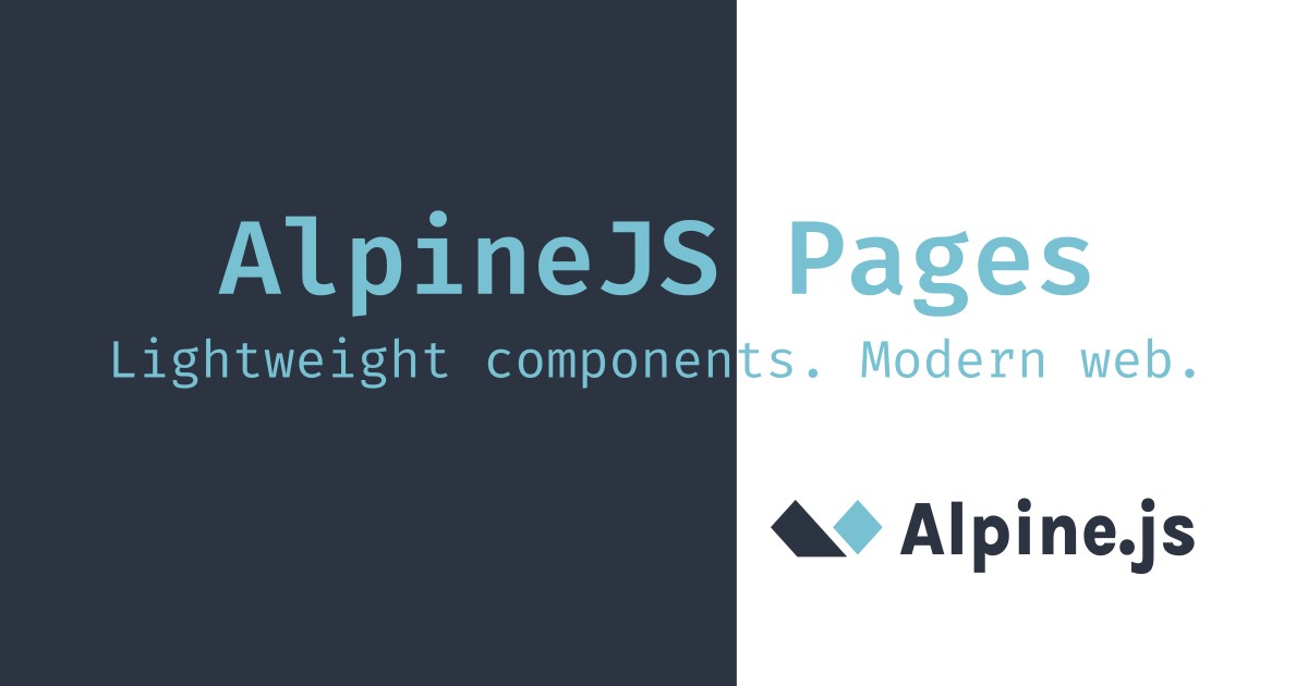 AlpineJS Pages banner